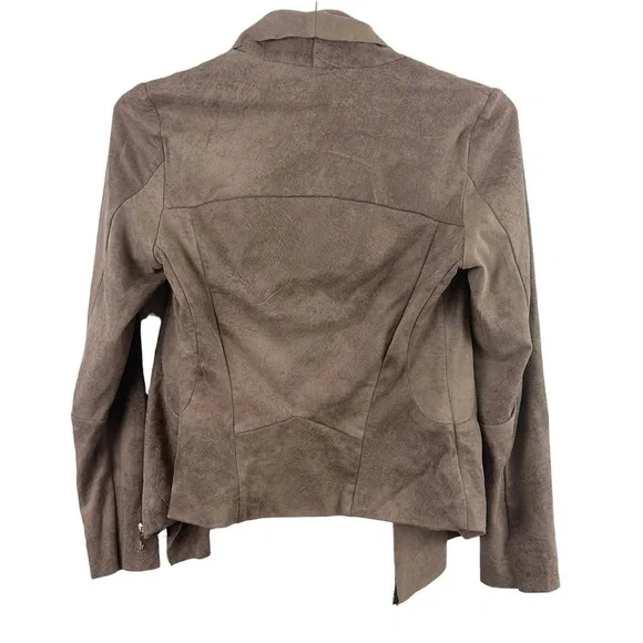 Zara Faux Suede Leather Moto Jacket - Picture 5 of 12
